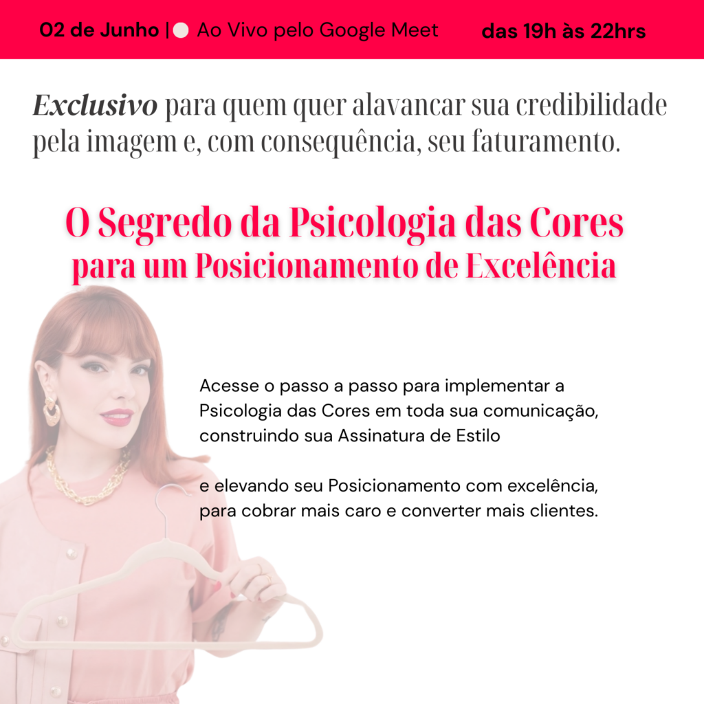 psicologia das cores | imersao ao vivo | funil de vendas | marketing | marca pessoal | branding | cores | imagem | posicionamento