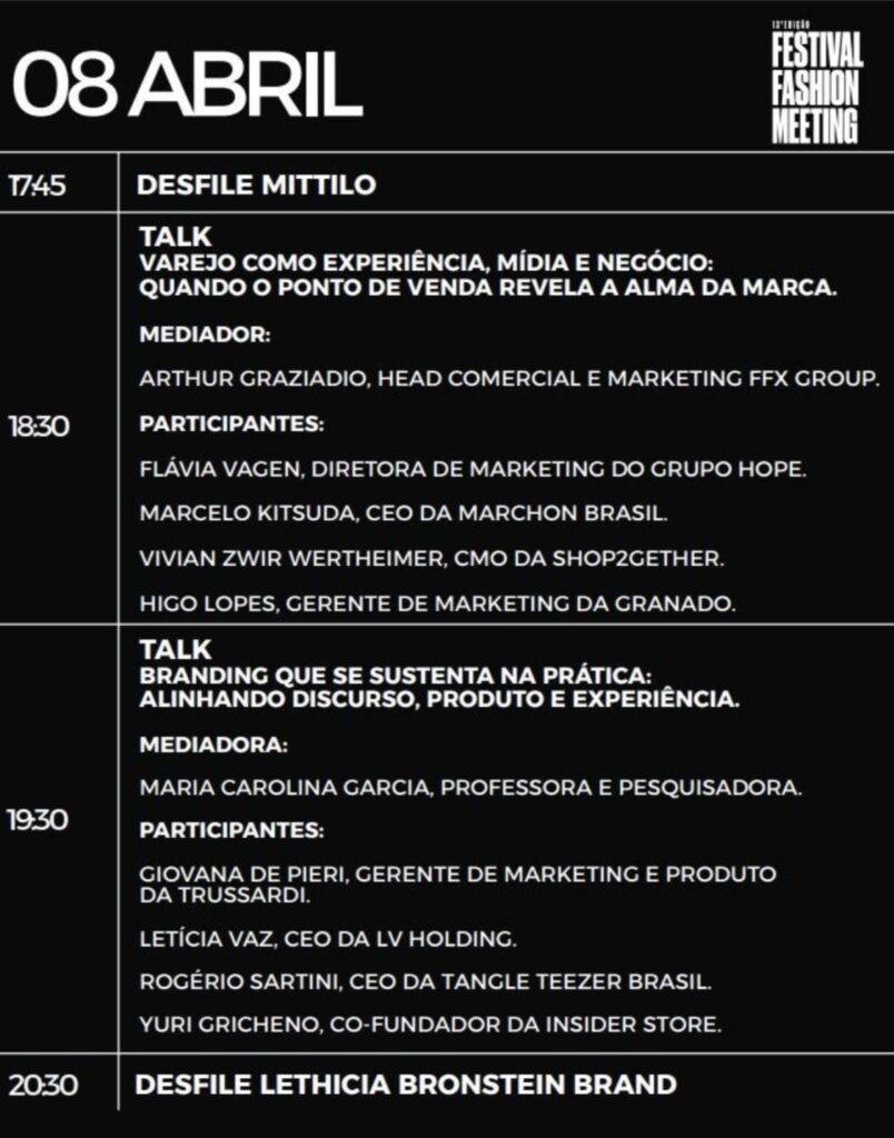 Fashion meeting | eventos de moda | desfiles | talks | palestras | eventos em Sao Paulo | palestra de moda | talks | fashion talks