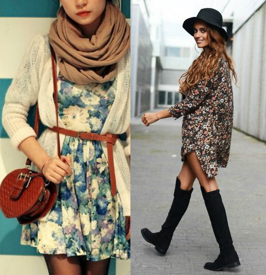 moda | dicas de moda | consultoria de moda | vestidos | vestido floral | inverno 2015 | moda inverno 2015 | moda 2015 | looks inverno | look com vestido floral
