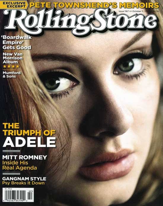 Adele, capa da Rolling Stone americana de outubro, música, moda, entretenimento, Adele na capa da Rolling Stone de outubro de 2012