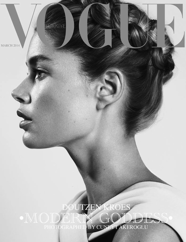 moda | revistas de moda | editoriais | Vogue | Vogue Turquia | Vogue Turkey | Doutzen Kroes | modelos | modelos famosas | editoriais de moda | trança | fotos em preto e branco