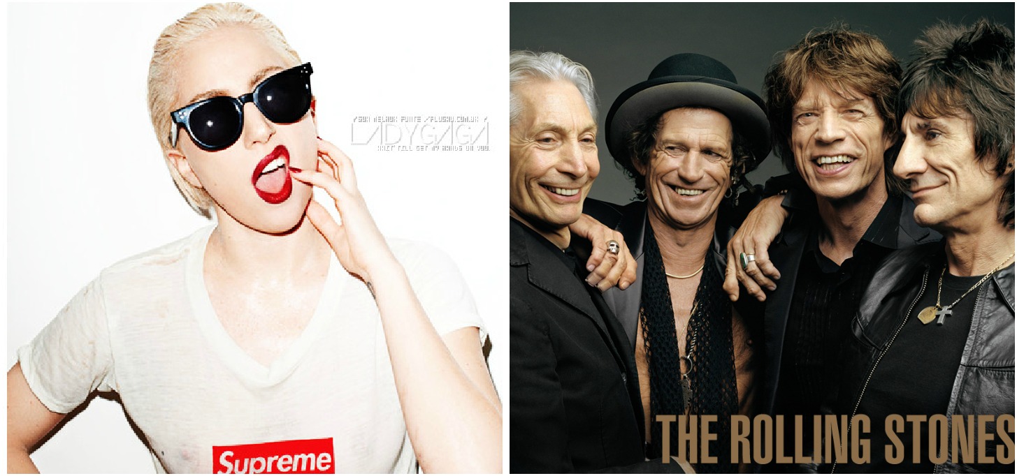 entretenimento | música | shows | Lady Gaga | Rolling Stones | Lady Gaga e Rolling Stones farão show juntos | parceria entre cantores | rock | pop music | música pop | Lady Gaga subirá ao palco junto com a banda Rolling Stones
