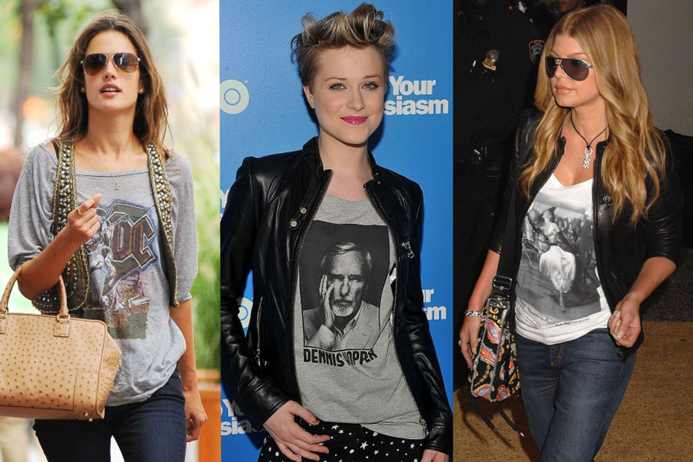 t-shirts | moda | streetstyle | verão 2013 | looks com t-shirts | Alessandra Ambrósio | Fergie