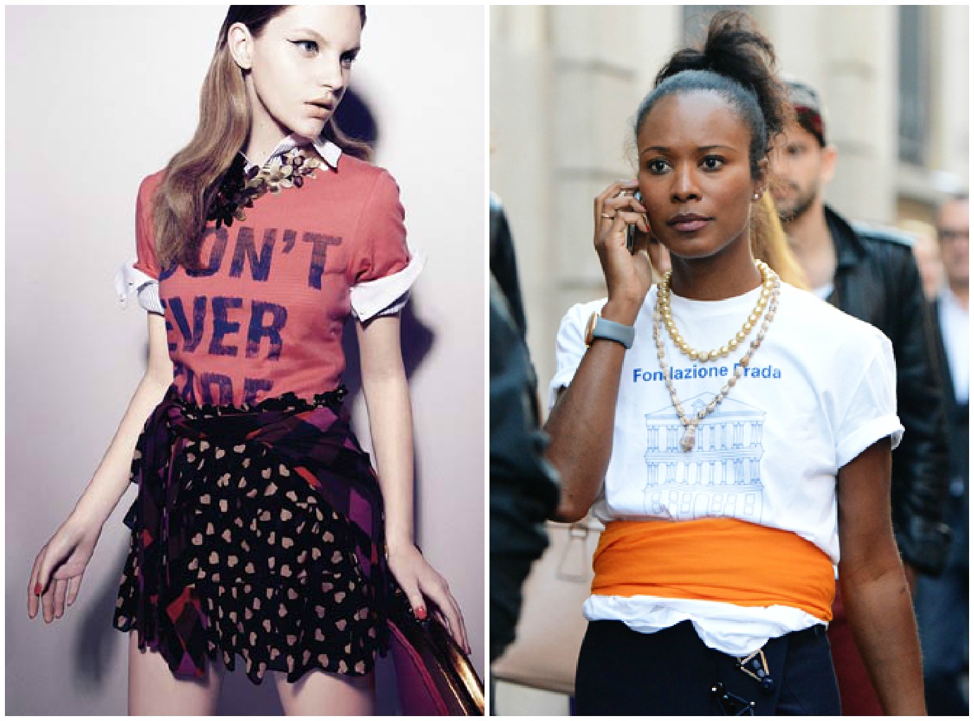 t-shirts | moda | streetstyle | verão 2013 | looks com t-shirts | Milan Fashion Week