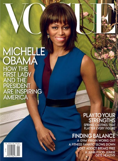 moda | revistas | Vogue | Vogue USA | Vogue América | capas da Vogue | capas de revistas | Michelle Obama | primeira-dama dos EUA é capa da Vogue América de Março | Michelle Obama é a garota da capa da Vogue América pela segunda vez | Michelle Obama ícone