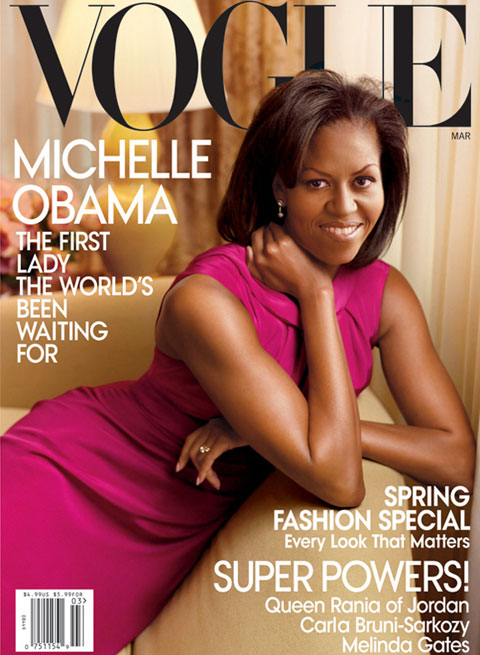 moda | revistas | Vogue | Vogue USA | Vogue América | capas da Vogue | capas de revistas | Michelle Obama | primeira-dama dos EUA é capa da Vogue América de Abril | Michelle Obama é a garota da capa da Vogue América pela segunda vez | Michelle Obama ícone