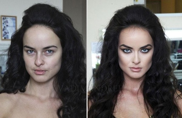 blog de moda | beleza | entretenimento | fotos | antes e depois | maquiagem | make up |  Vadim Andreev | obras de Vadim Andreev | mulheres sem maquiagem | poder da maquiagem