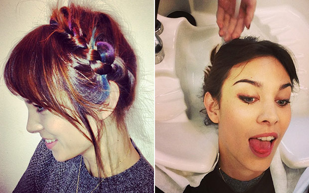blog de moda | beleza | cabelos | rainbow hair | giz de cera para cabelos | giz de cera Loréal | Alexa Chung