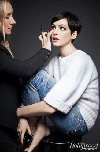 blog de moda | beleza | maquiagem | make up | The Hollywood Reporter | revistas de maquiagem | Anne Hathaway | maquiagem das famosas | beauty artists | editorial da The Hollywood reporter