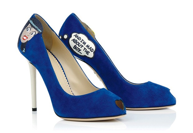 blog de moda | moda | compras | sobre moda | novidades de moda | sapatos | Charlotte Olympia | sapatos de marca | sapato com estampa em quadrinhos | novos sapatos 2013 | verão 2014