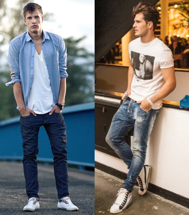 tipos de calças masculinas jeans