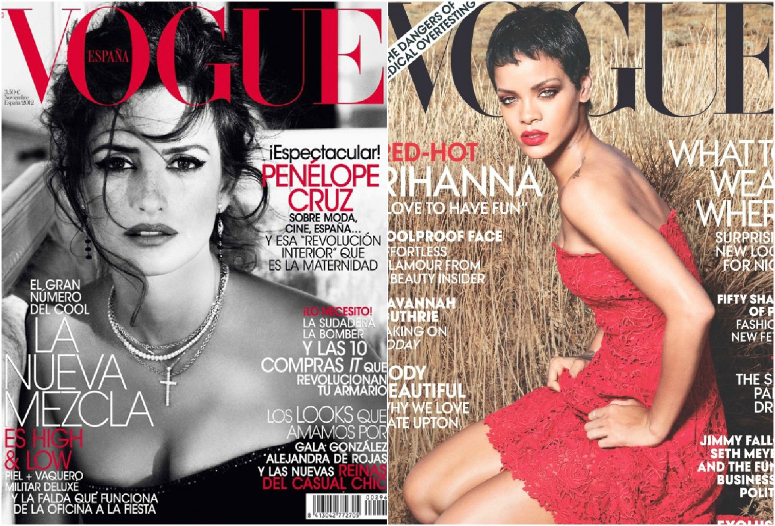 Penélope Cruz na Vogue espanhola, moda, fotos, editoriais, Penélope Cruz para a Vogue Espanha, Penélope Cruz, atrizes famosas, mulheres bonitas, celebridades internacionais, Rihanna na Vogue América