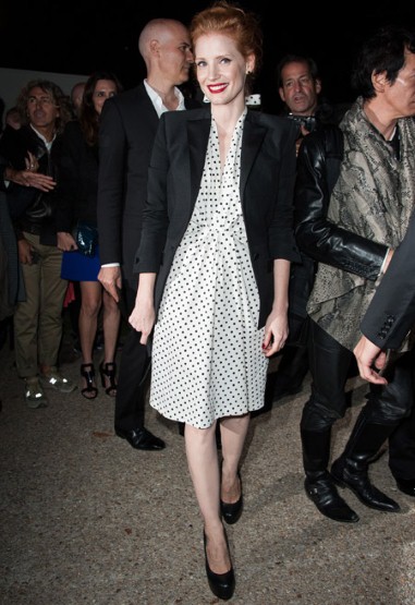 celebridades internacionais, Jessica Chastain, moda, looks das celebridades, Paris Fashion Week
