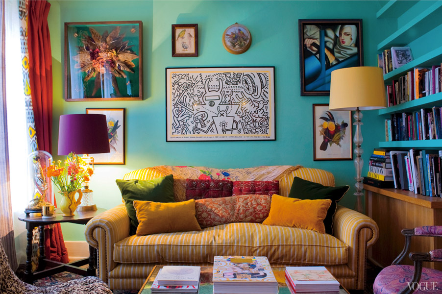 Moda | decoração | casa | decoração fashion | casa de Florence Welch | celebridades | decoração retrô | decoração colorida | o novo apartamento de Florence Welch