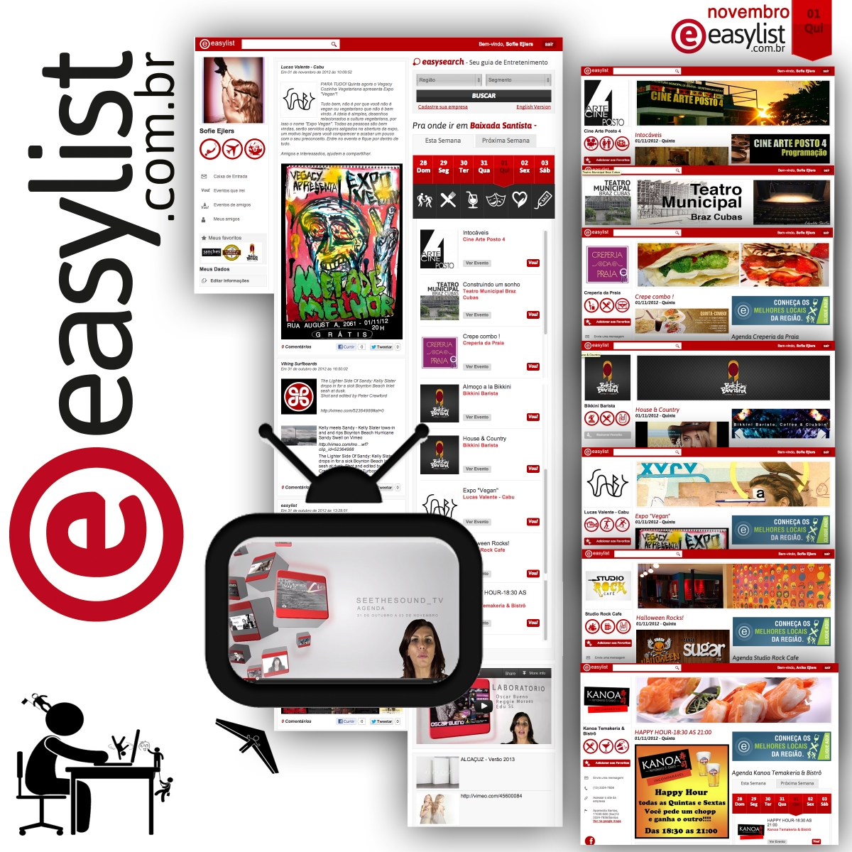 entretenimento | Easylist | programação para o fim de semana | sites legais | sites de entretenimento | Conheça Easylist