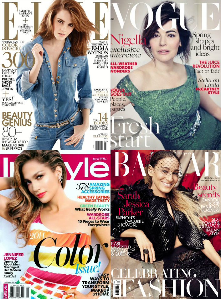 moda | revistas | revistas de moda | editoriais de moda | Elle | Vogue | Harpers Bazaar | InStyle | revistas de moda internacionais | dicas de moda | moda 2014