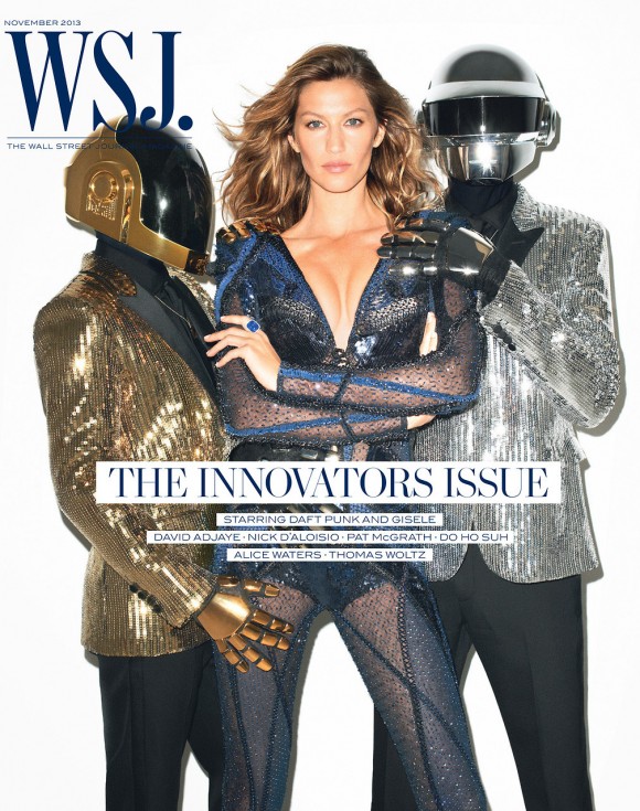 blog de moda | moda | sobre moda | capas de revistas | Wall Street Journal | Daft Punk | Gisele Bündchen | Daft Punk e Gisele Bündchen | capa do Wall Street Journal de novembro