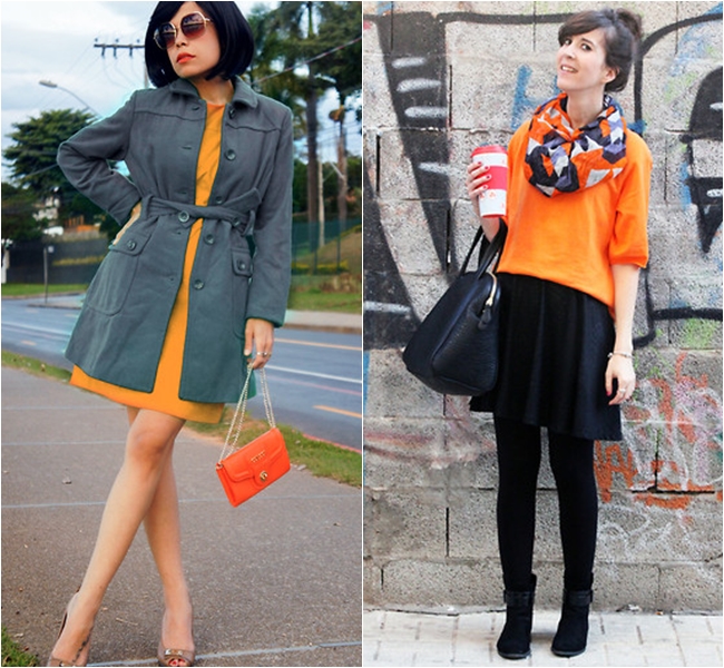 moda | como usar | laranja no inverno | moda 2014 | moda inverno 2014 | tendências inverno 2014 | laranja como usar no inverno | looks de inverno coloridos