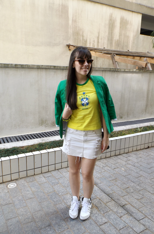 moda | look do dia | look para o dia | look sporty | look para a Copa | look para torcer pelo Brasil | look verde e amarelo | o que usar em dia de jogo do Brasil