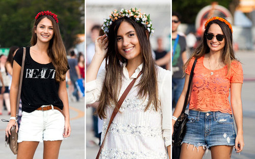 moda | verão 2015 | acessórios | acessórios de verão | coroa de flores | flowers crown | anos 70 | hippie | acessórios hippies | looks inspiradores