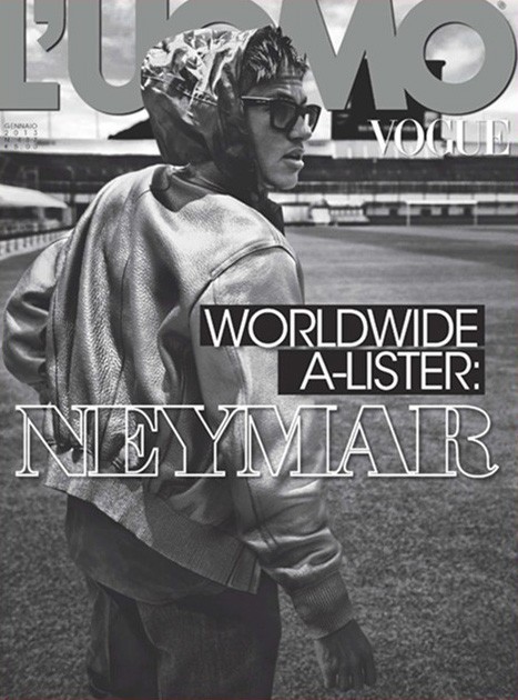 moda | revistas | Vogue | LUomo Vogue | revistas internacionais | famosos | Neymar é capa da Vogue masculina edição de janeiro | Neymar capa de revista de moda | notícias sobre Neymar | jogador do Santos Neymar