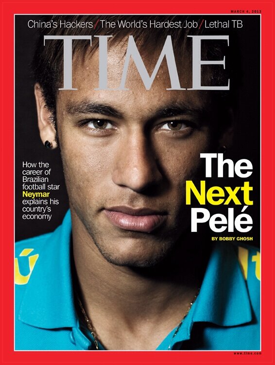 entretenimento | celebridades | jogadores de futebol | Neymar | brazilian futball | Neymar o novo Pelé | revista Time | Neymar é oitavo brasileiro a ser capa da revista Time