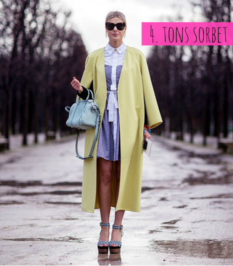 moda | moda de rua | street style | semanas de moda | weekend inspiration | Paris Fashion Week | PFW | looks de rua | xadrez | saia midi | ponto de cor | amarelo | cores assorvetadas | tons pastel | moletons | moletom | estampa | moletom estampado