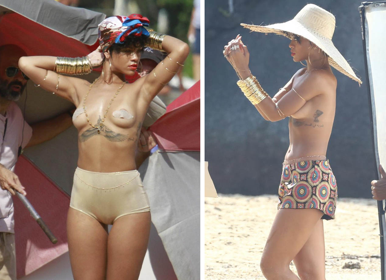 blog de moda | moda | sobre moda | Rihanna para Vogue Brasil | editoriais | Rihanna | Rihanna de top less