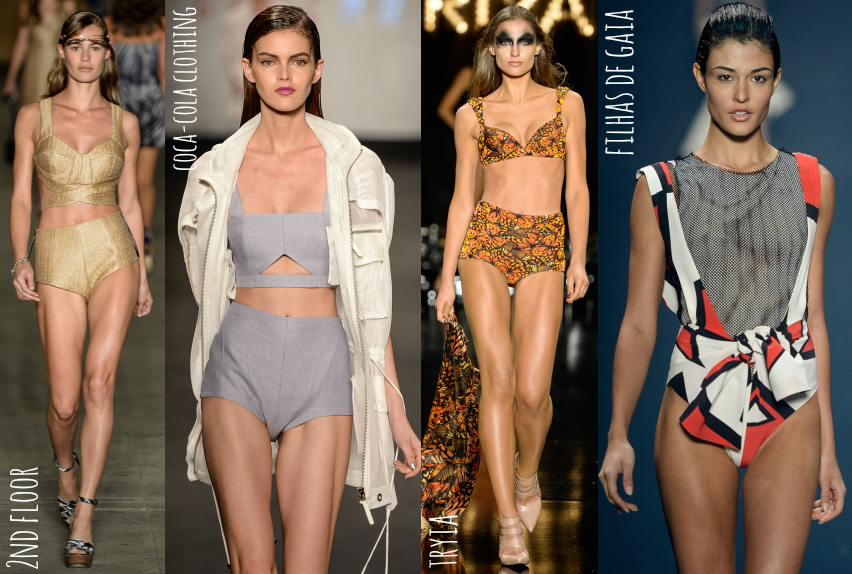 moda | moda verão 2015 | moda 2015 | Fashion Rio verão 2015 | tendências verão 2015 | balanço de tendências segundo Fashion Rio verão 2015 | cor laranja | calça de cintura alta | biquinis e maiôs amplos | tecidos fluídos | brinco de um lado só