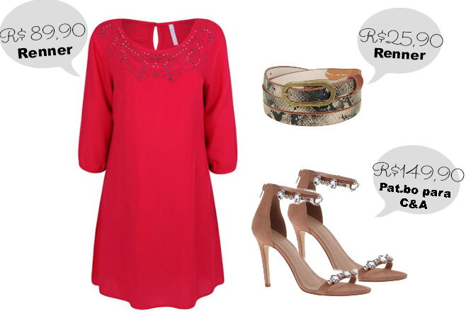 blog de moda | moda | compras | roupas | vestidos | vestidos de festa | Natal | look de Natal | vestido vermelho | vermelho para o Natal | look de Natal | moda 2013 | Natal 2013 | renner | c&a